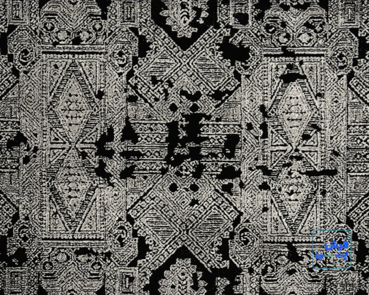 خرید اقساطی | فرش وینتیج N4 طوسی مشکی