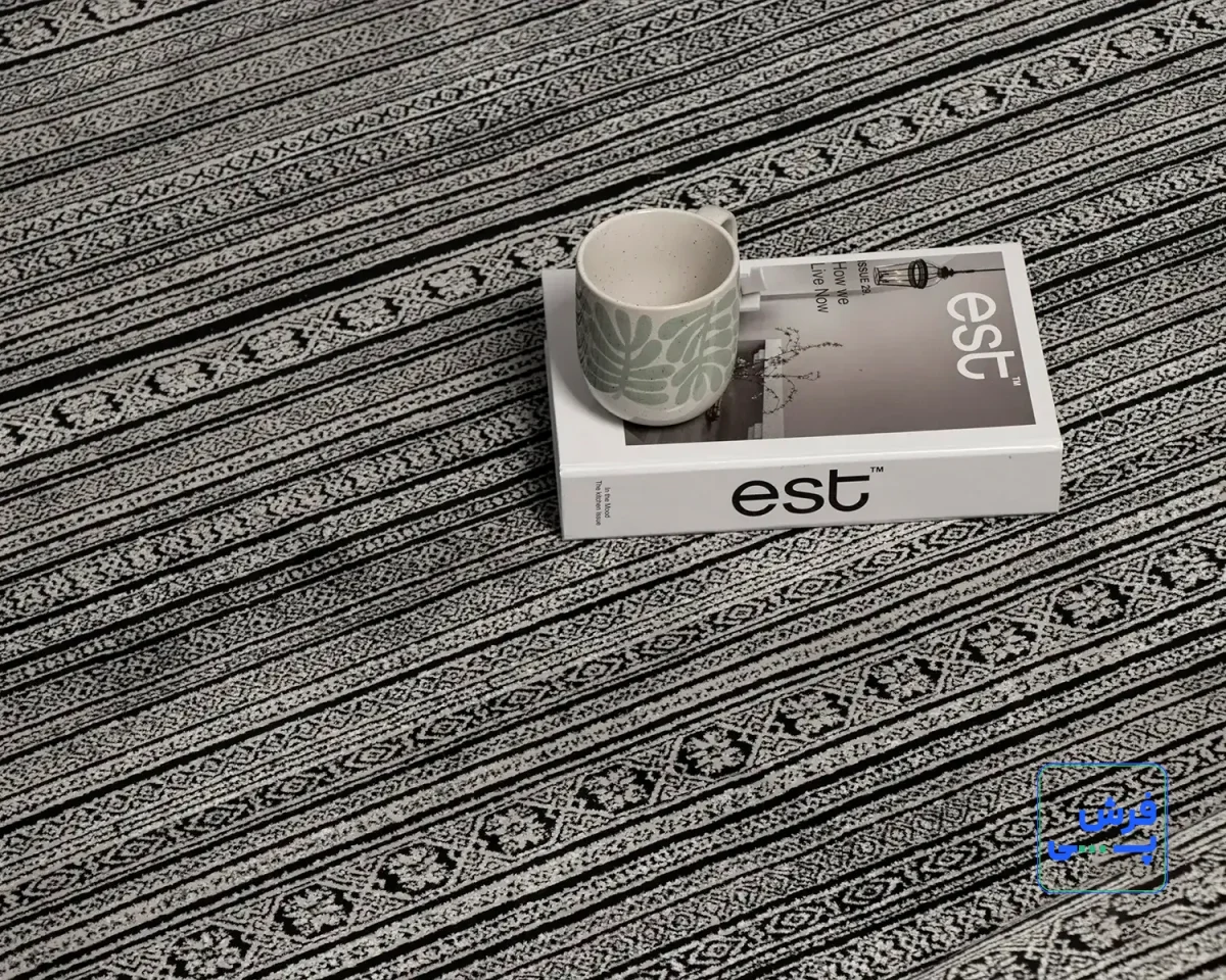 خرید اقساطی | فرش وینتیج N8 طوسی مشکی